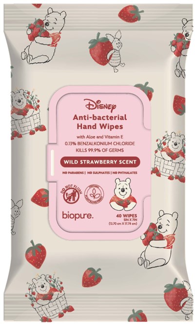 Antibacterial Wipes (Biopure Wipe Pooh Wild Strawberry Label3)